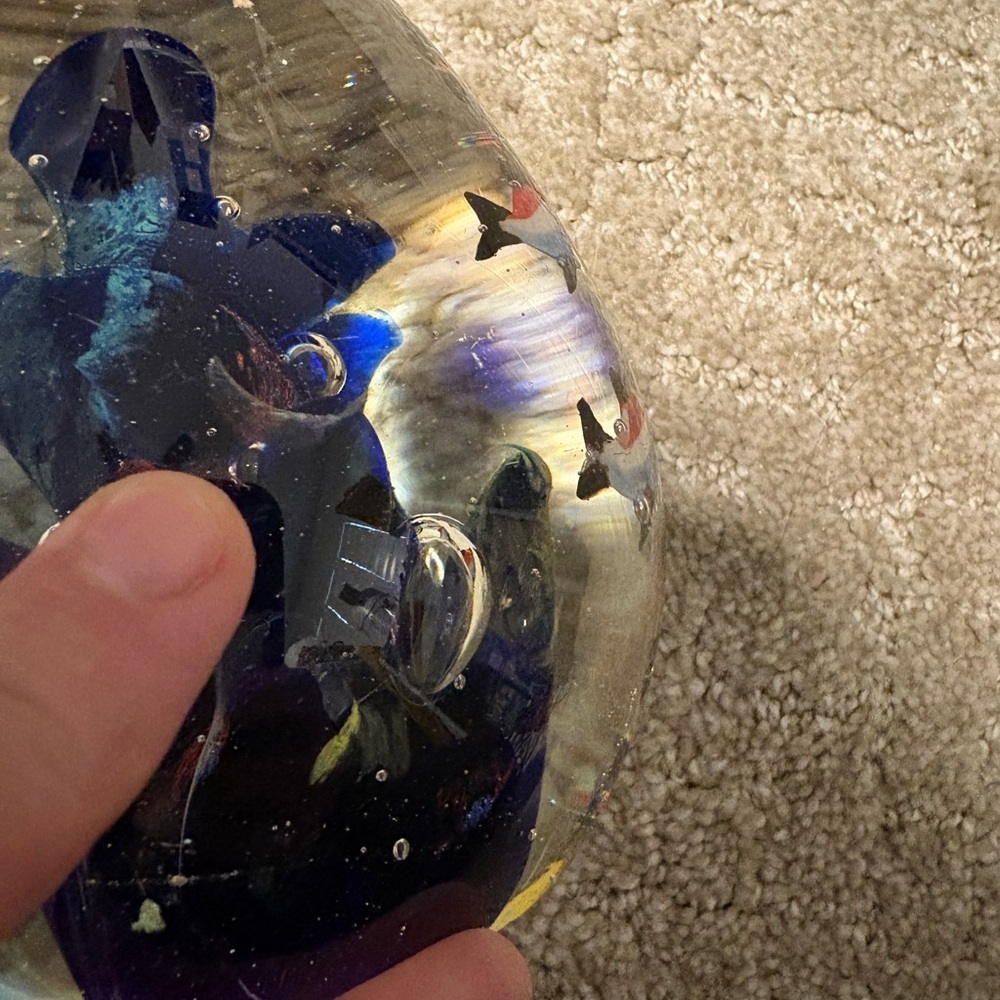 Paperweight Fish And Coral Under The Sea Aquarium Art Glass Murano Style - Picture 10 of 14